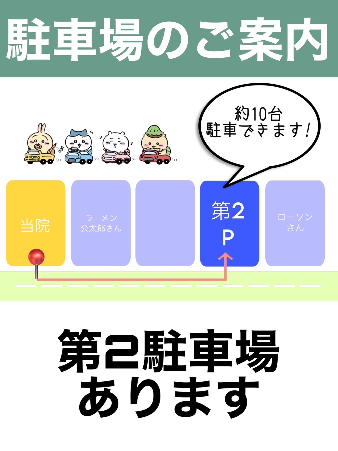 第二駐車場の案内